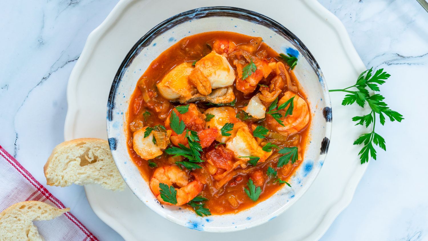 Traditional cajun seafood gumbo.